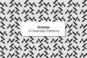 Grasses - 14 Seamless Patterns, a Pattern Graphic by Tustan