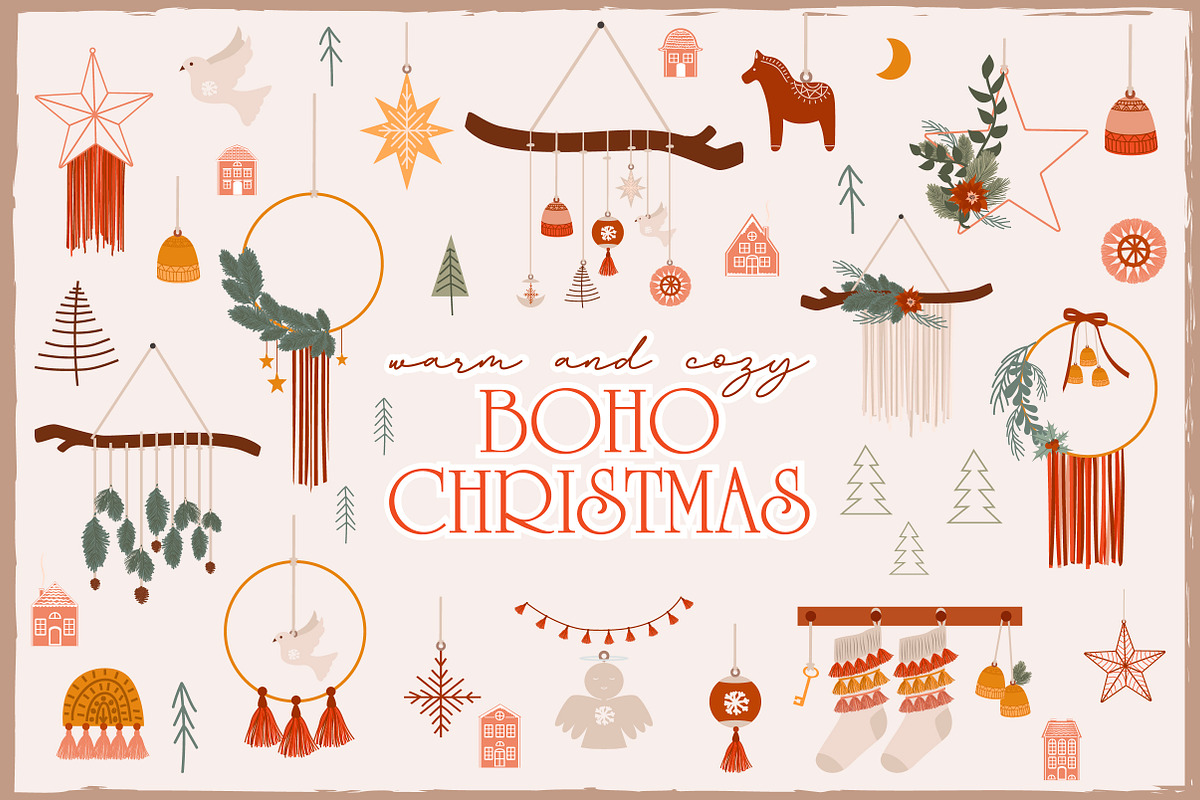 Boho Christmas, warm & cozy, a Seasonal Illustration by Mio Buono (Photo 17 of 17)