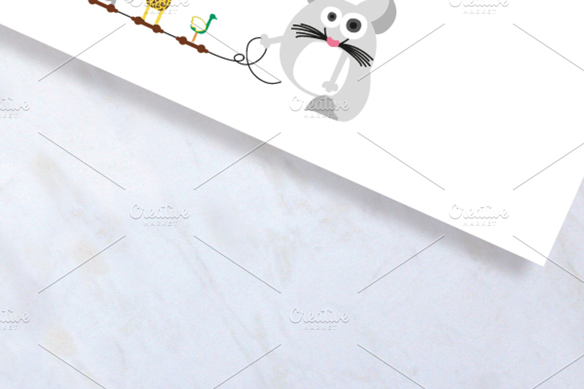 Cute Baby Chinchilla Baby Stationary, a Card Template by stockhype (Photo 2 of 2)