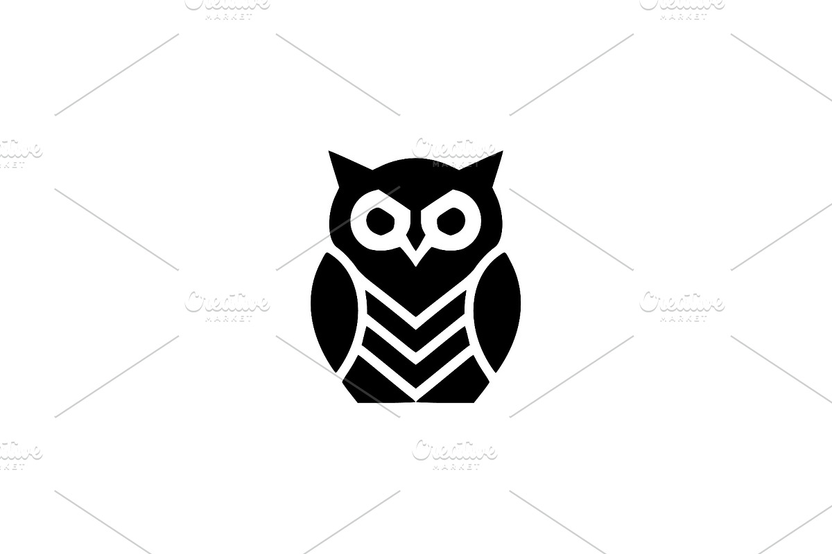 Owl Knowledge Silhouette Vector, an Animal Illustration by Vectorium Studio (Photo 1 of 4)