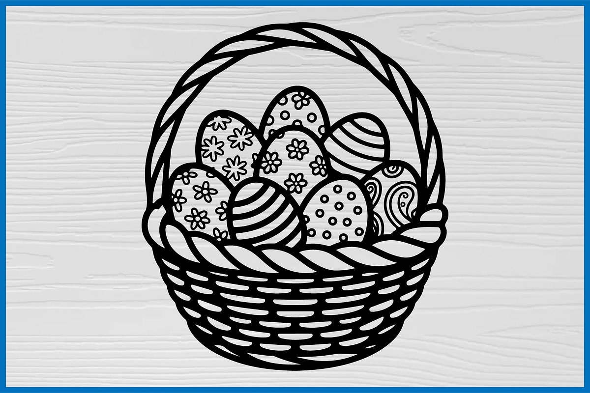 20 Easter Egg Basket Silhouette Set, a Decorative Illustration by Artivon (Photo 4 of 4)