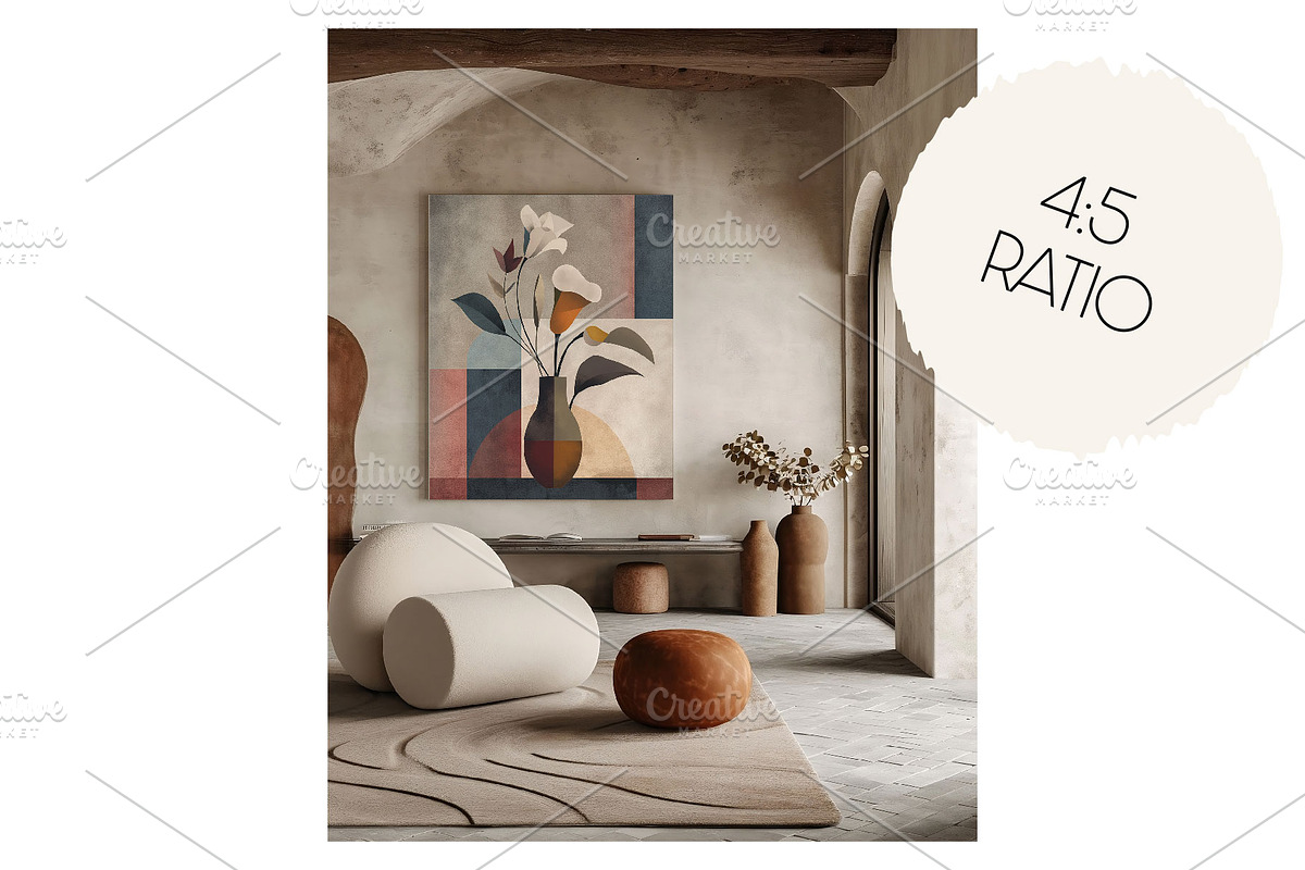 MEDITERAN Canvas Mockup Scene, a Household Mockup by MOAROShop (Photo 3 of 6)
