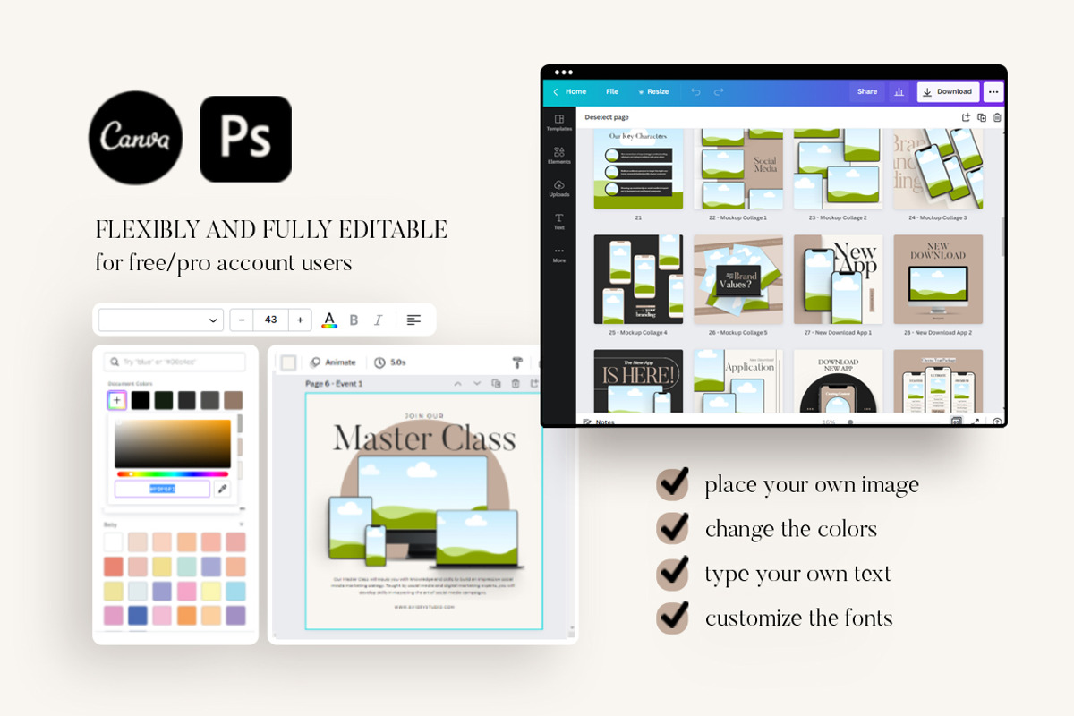 Product Mockup Instagram CANVA PS, a Social Media Template by Eviory (Photo 11 of 12)