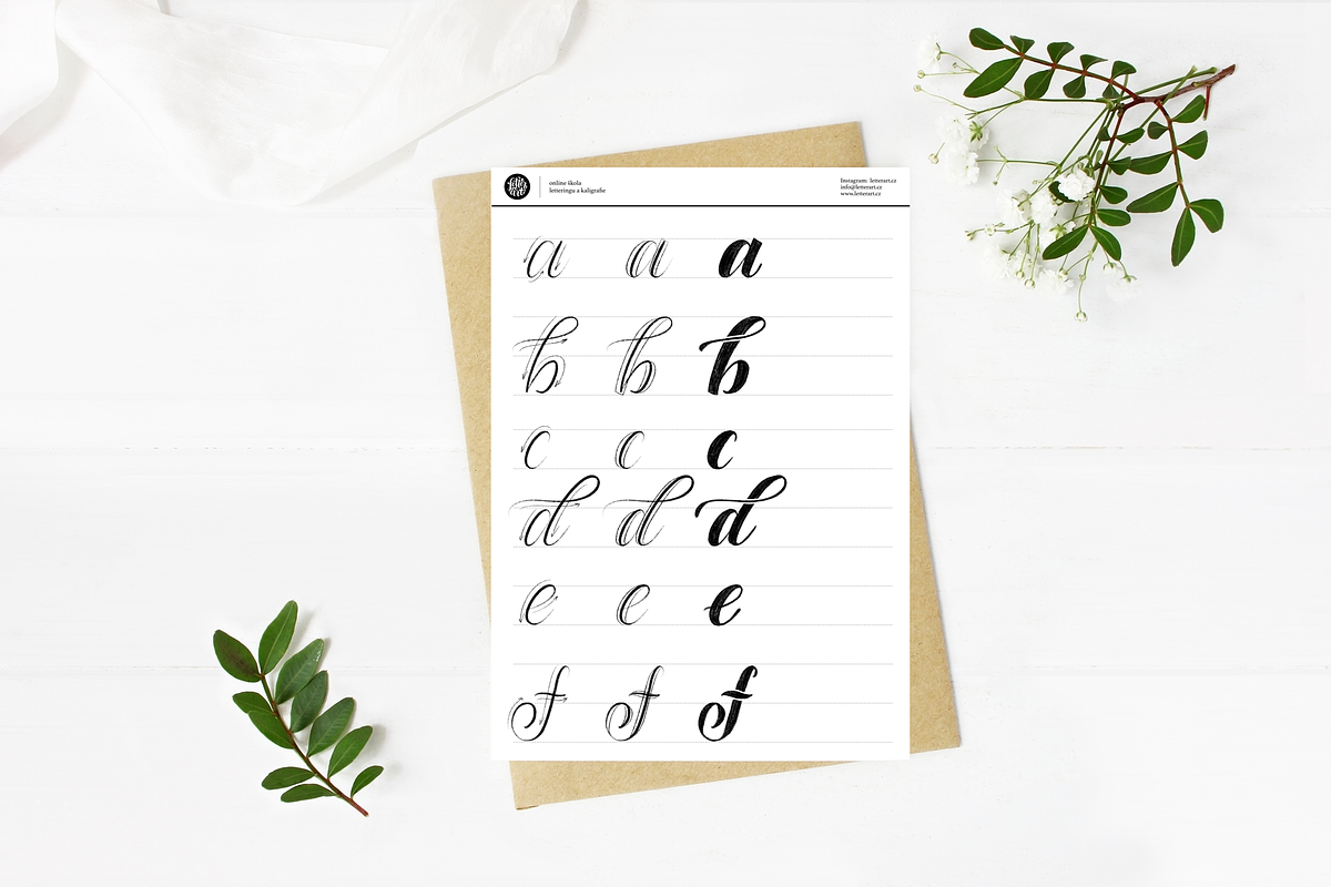 Faux Calligraphy workbook, a Templates & Theme by tatiananemna (Photo 2 of 3)