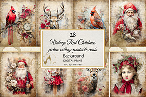 Printable Red Christmas Cards