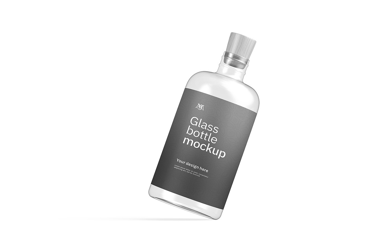 Floating Glass Bottle Mockup PSD, a Product Mockup by graphypix (Photo 3 of 4)