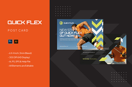 Quick Flex - Postcard, a Print Template by StreaksideStd