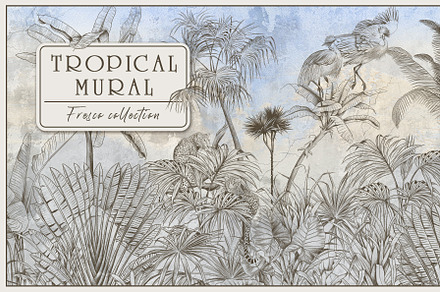 Tropical mural, a Wallpaper Graphic by Natalia0307