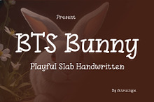 BTS Bunny - Playful Slab Handwritten