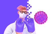 Doctor, 3D illustrations set, a Healthcare Illustration by Grivina's shop (Thumbnail 17 of 19)