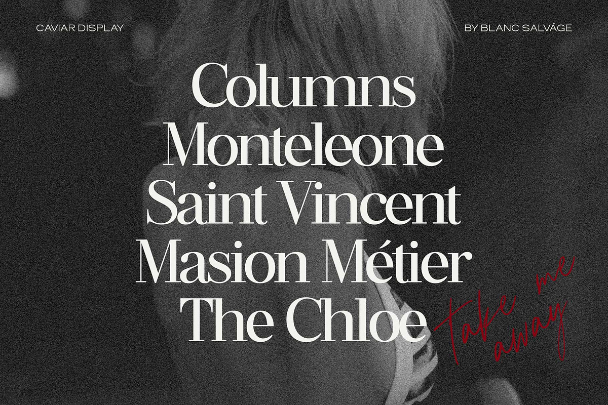 Caviar Luxury Editorial Serif, a Serif Font by Blanc Salváge (Photo 3 of 9)