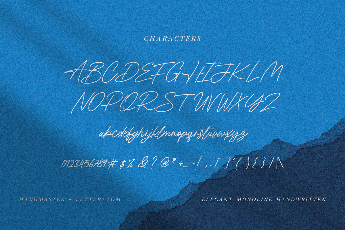 Handmaster Monoline Handwritten, a Script Font by Letteratom (Photo 12 of 13)