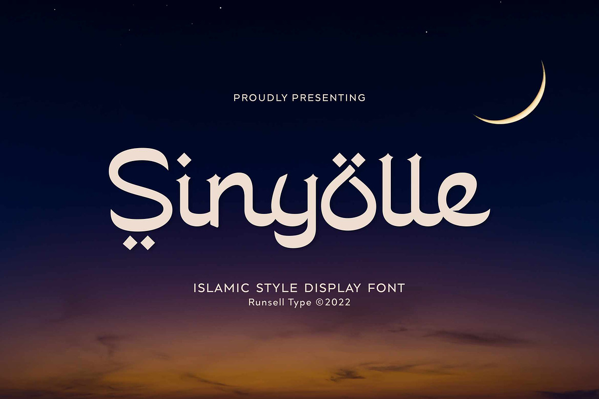 Sinyolle - Arabic Font Style, a Font by Runsell Studio (Photo 1 of 5)