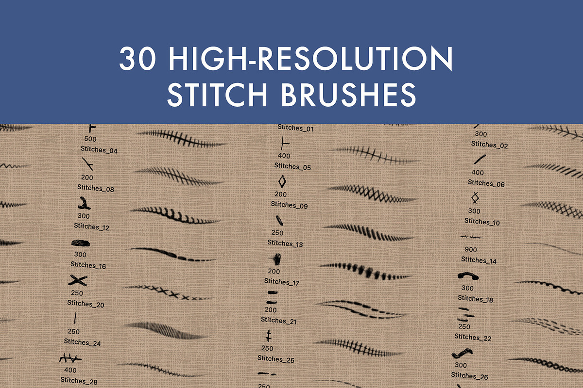 Stitches 2 Brush Set, a Brush Add-On by Zsolt Kosa Art (Photo 5 of 6)