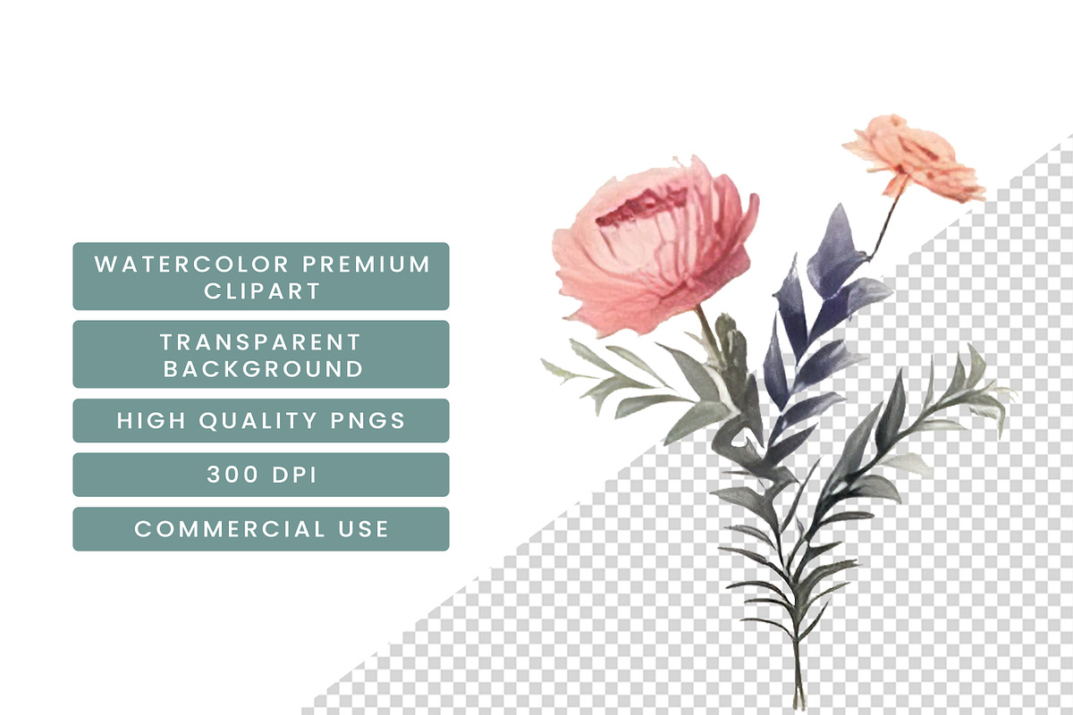Wildflower Texture Clipart Bundle, a Decorative Illustration by BusyDaydesign (Photo 6 of 8)
