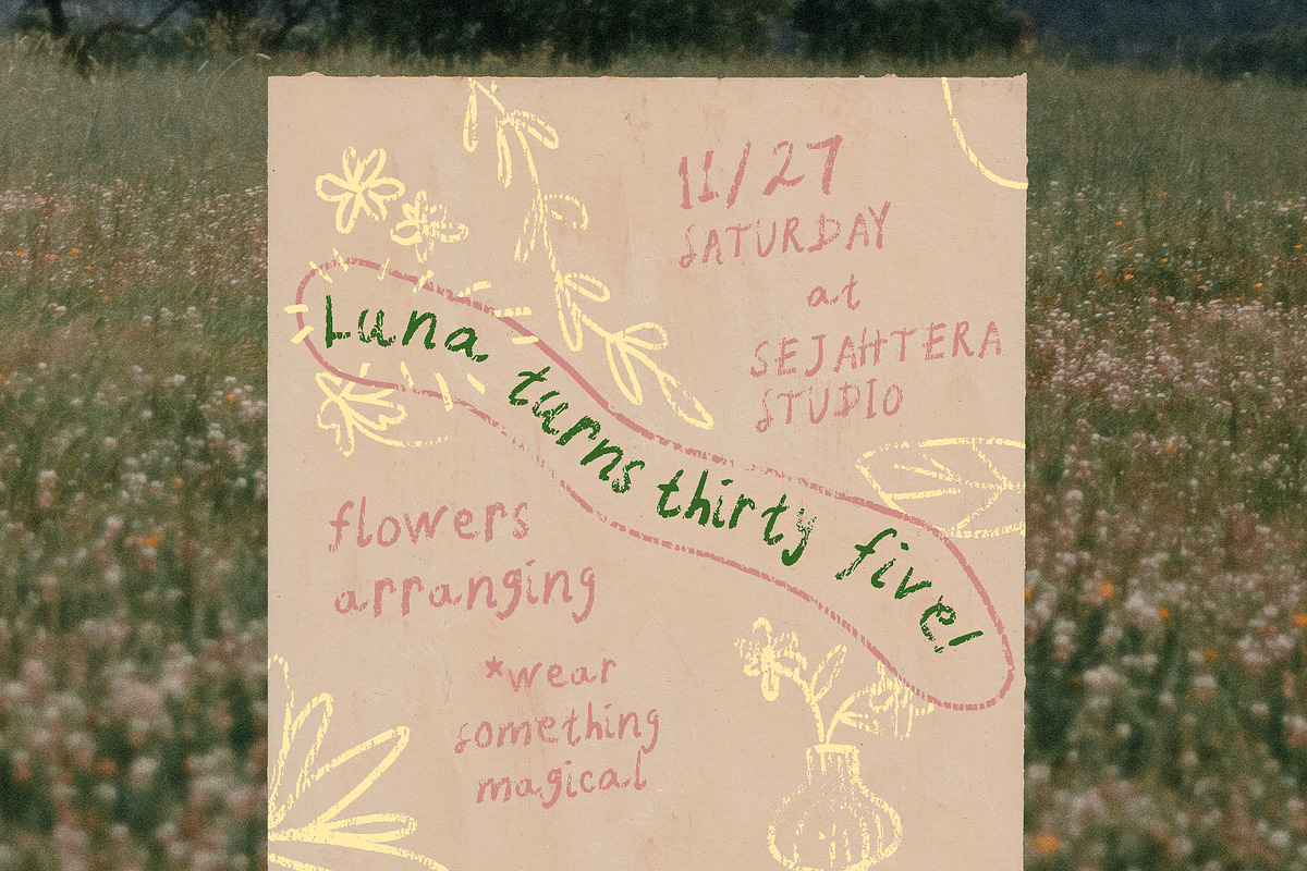 Handwritten Chalk Font Luna's Quill, a Handwritten Font by Perplexitics (Photo 7 of 10)