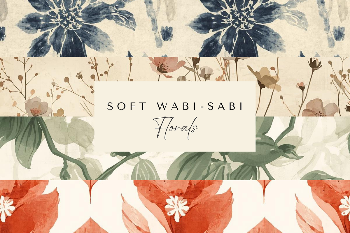Soft Wabi-Sabi Floral Patterns, an Illustration by Vandy Fullum (Photo 1 of 12)