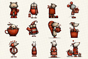 Whimsical Christmas Clipart, an Illustration by DreamCafeArt (Thumbnail 3 of 6)