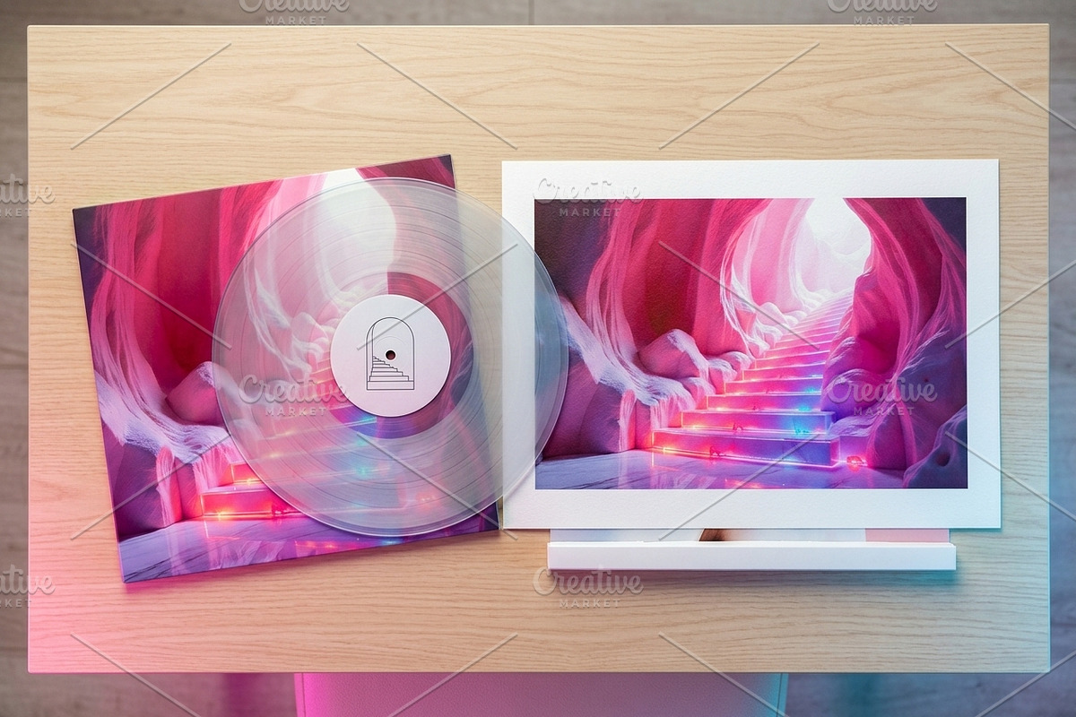 Pink Ice Cave Stairs Background JPG, a Background Graphic by Aura Canyon HQ (Photo 3 of 7)