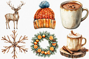 Cozy Rustic Christmas Clipart, an Illustration by Canvas Craft (Thumbnail 3 of 7)
