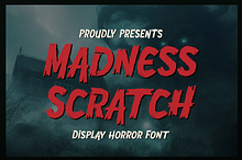 Madness Scratch Display Horror Font