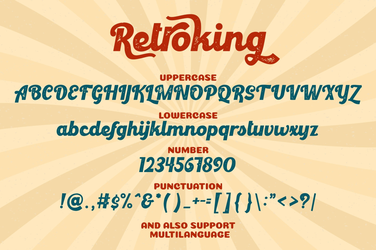 Retroking - Retro Font, a Script Font by PutraCetol Studio (Photo 10 of 11)