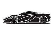 Black Sport Car Silhouette, an Illustration by BIPLOB EXPERT (Thumbnail 3 of 13)
