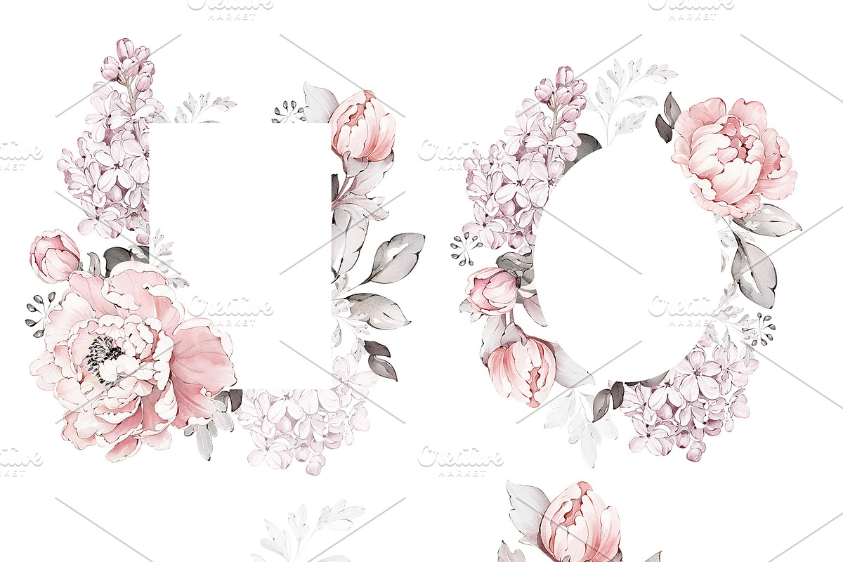Pink Watercolor Peonies Pattern, a Pattern Graphic by Lisima (Photo 12 of 16)