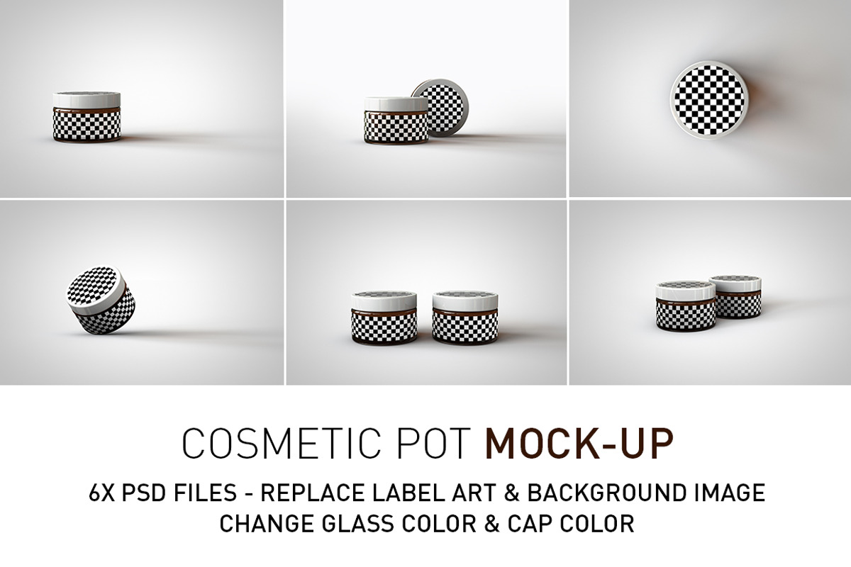 Amber Cosmetics Pot Mock-Up, a Household Mockup by TSOBG (Photo 2 of 15)