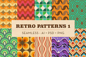 10 Seamless Retro Patterns