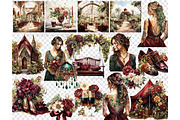 Bohemian Wedding Clipart | Marsala, a Person Illustration by GlamArtZhanna (Thumbnail 5 of 5)