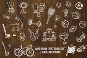 Hand drawn sport doodle set +bonus, an Illustration by Hala (Thumbnail 3 of 5)
