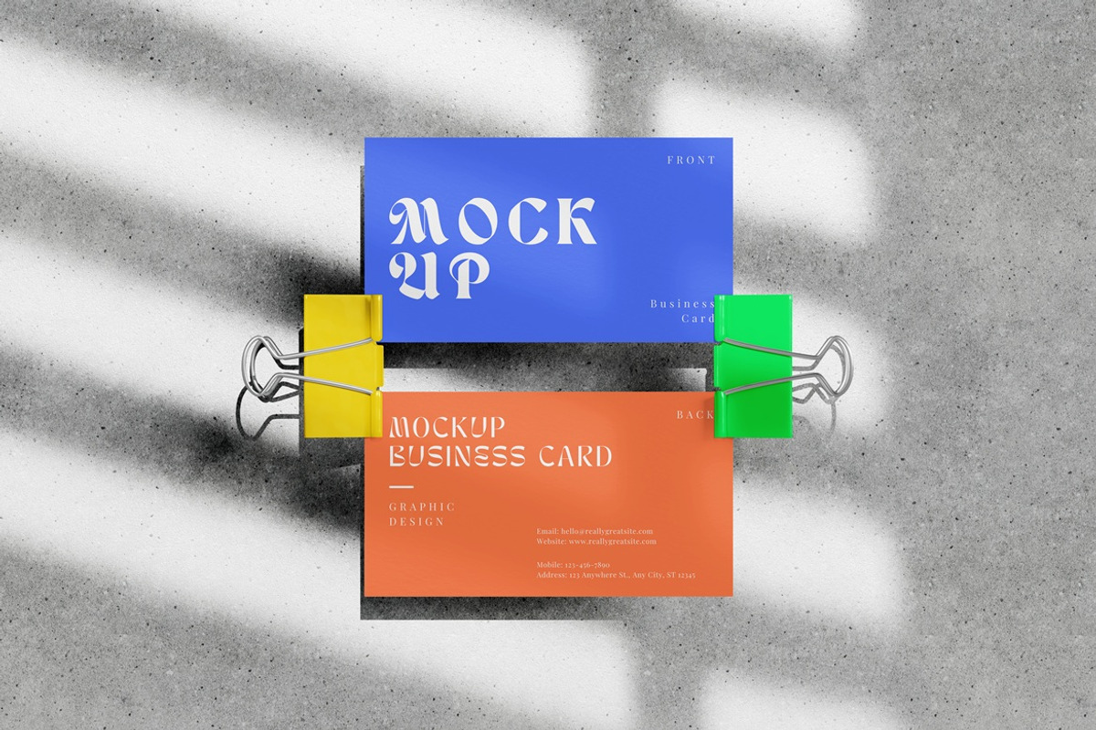 Business Card Mockups, an Advertising Mockup by Pexelyou (Photo 6 of 6)