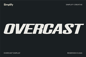 Overcast - Display Font