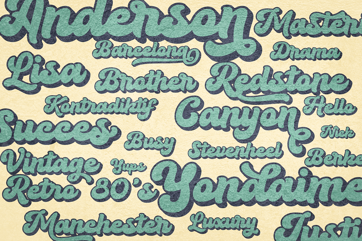 Hindya - Bold and Retro, a Script Font by ahweproject (Photo 5 of 9)