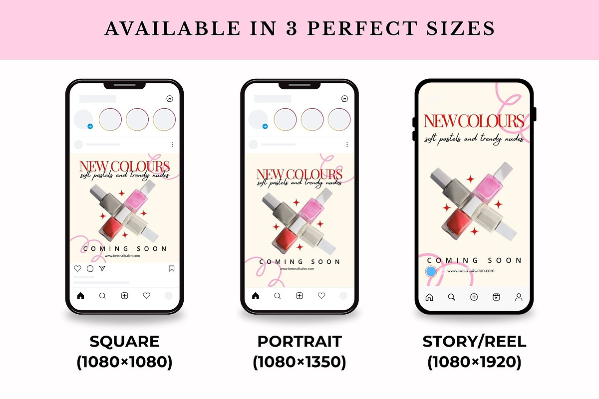 Nail Salon Social Media Templates preview 6