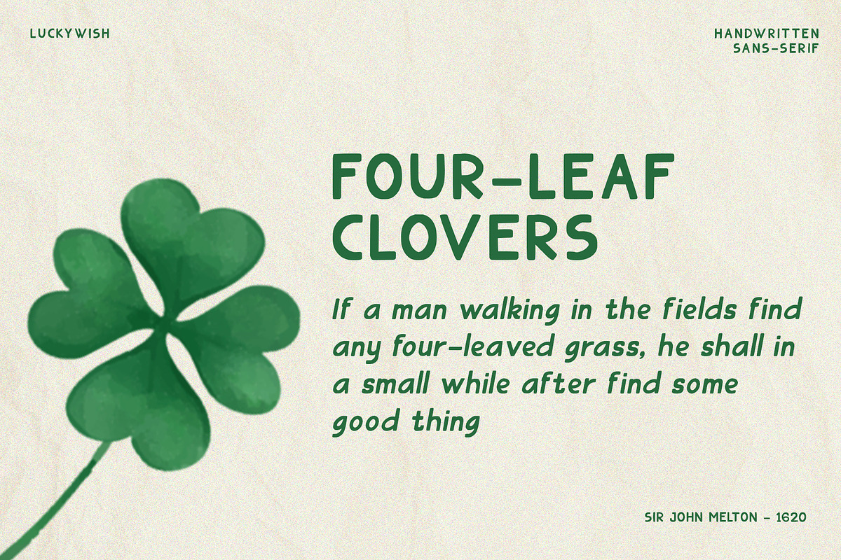 Luckywish Homemade Sans Serif Font, a Sans Serif Font by roomspace creative lab (Photo 2 of 12)