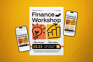 Workshop Training Event Flyer Set, a Flyer Template by The Good Store