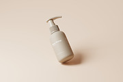 Travel Size Mini Pump Bottle Mockup, a Packaging Mockup by MockupFree.Net (Thumbnail 5 of 8)