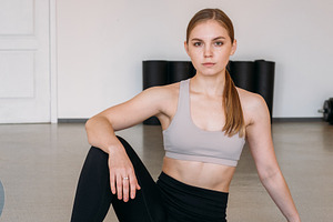 Athletic girl posing healthy lifestyle female ball, a Person Photo by Photo Drive Studio
