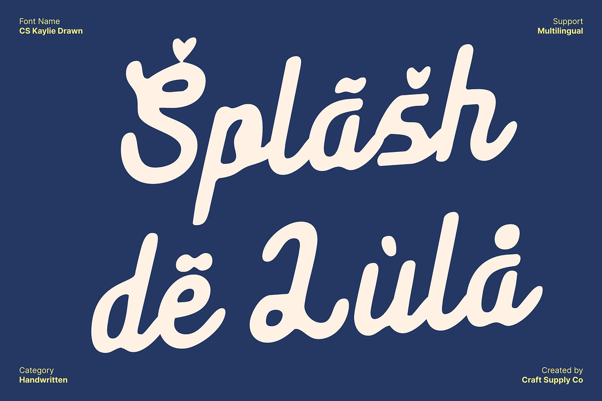 CS Kaylie Drawn, a Script Font by Craft Supply Co. (Photo 7 of 8)