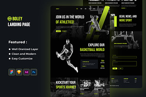 Basketball Sport Landing Page