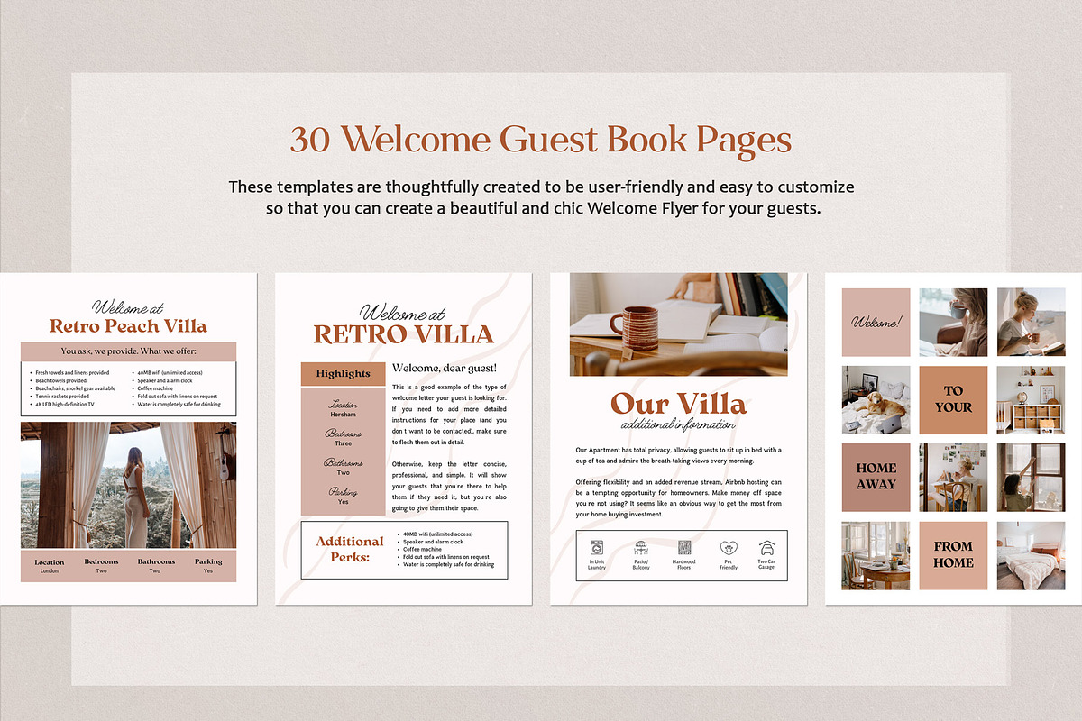 Airbnb Welcome Guest Book Canva, a Presentation Template by Emmart Studio (Photo 2 of 6)