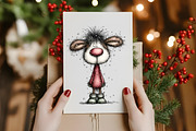 Whimsical Christmas reindeer Clipart, an Illustration by Designworld (Thumbnail 6 of 6)