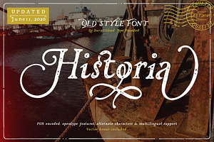 Historia, a Serif Font by Burntilldead
