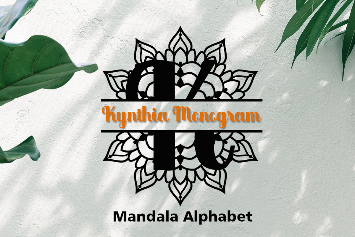 Kynthia - Extra Mandala Monogram, a Script Font by Akifatype. (Photo 2 of 7)
