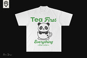 Cute Panda In A Teacup, T-shirt, an Animal Illustration by shaondesigns (Thumbnail 2 of 4)