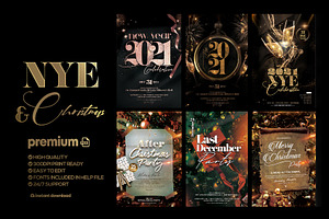 New Year & Christmas Bundle Flyers