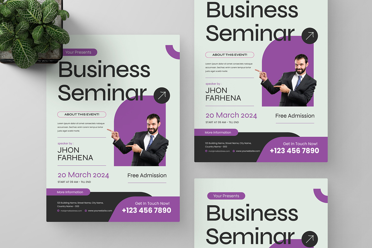 Business Seminar Flyer, a Flyer Template by Annora Studio (Photo 5 of 5)