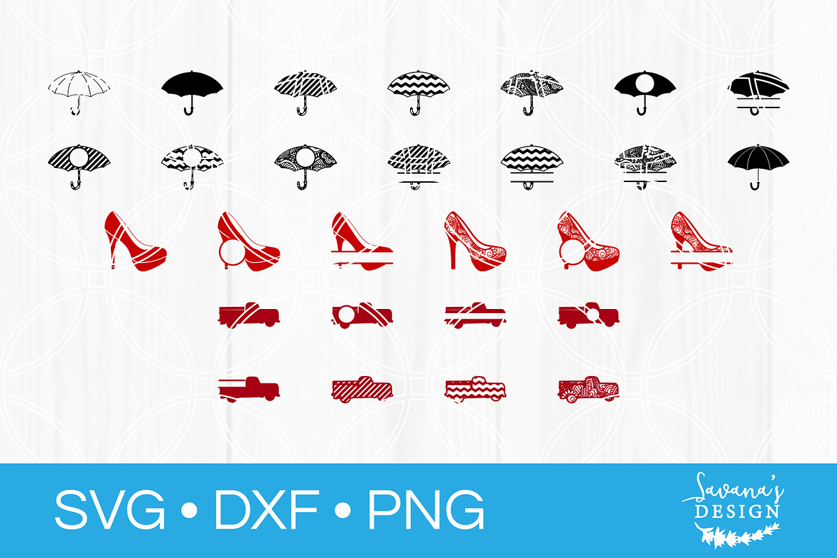 Monogram SVG Cut File Bundle, an Illustration by SavanasDesign (Photo 8 of 9)